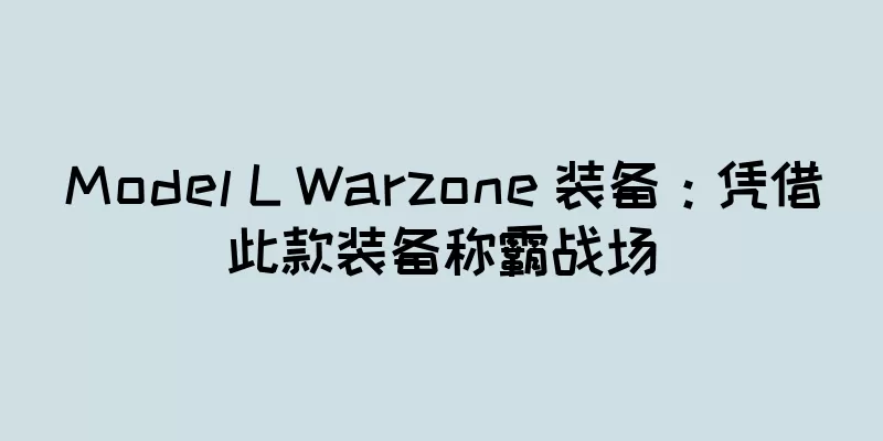 Model L Warzone 装备：凭借此款装备称霸战场