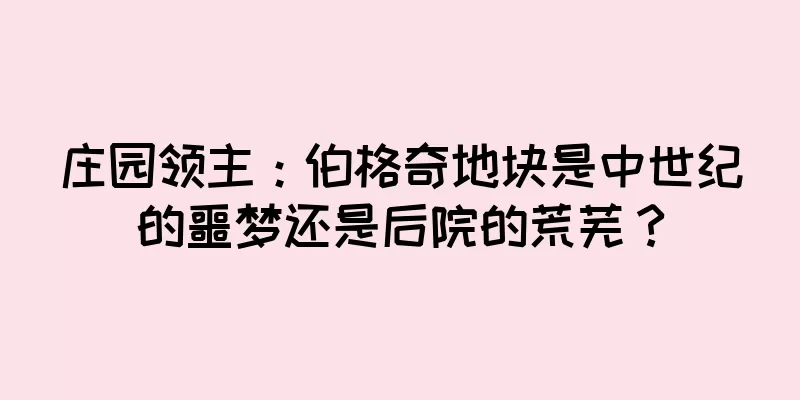 庄园领主：伯格奇地块是中世纪的噩梦还是后院的荒芜？