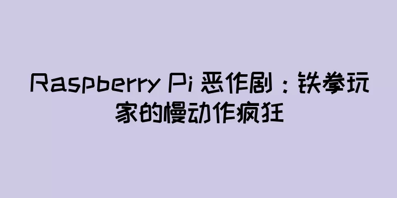 Raspberry Pi 恶作剧：铁拳玩家的慢动作疯狂