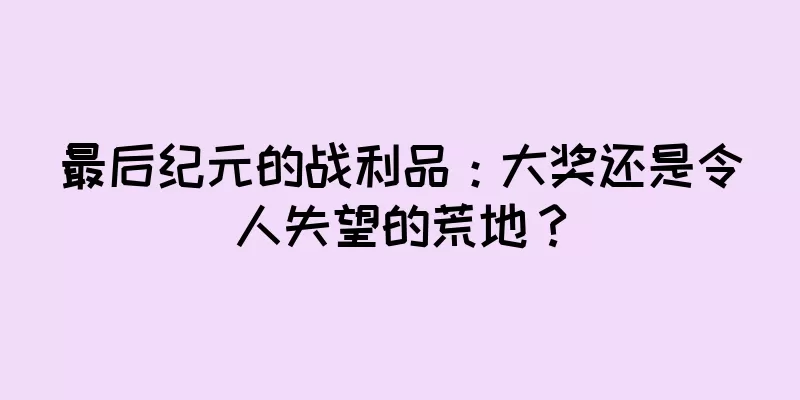 最后纪元的战利品：大奖还是令人失望的荒地？