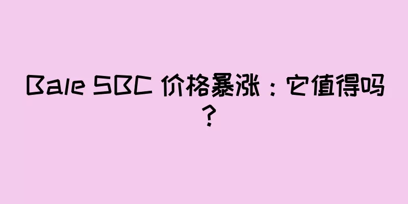 Bale SBC 价格暴涨：它值得吗？