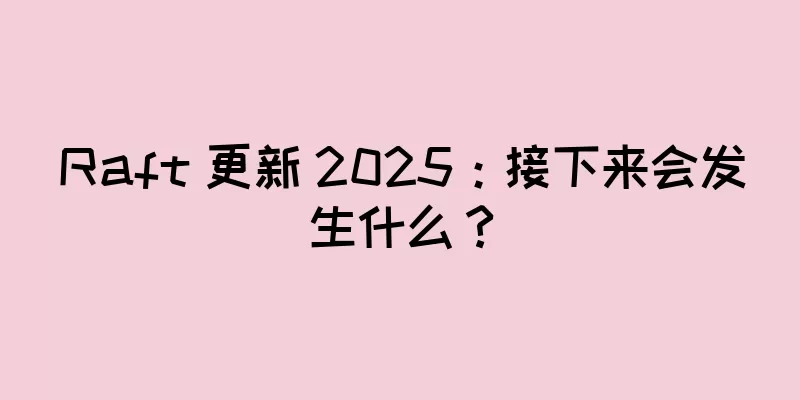 Raft 更新 2025：接下来会发生什么？