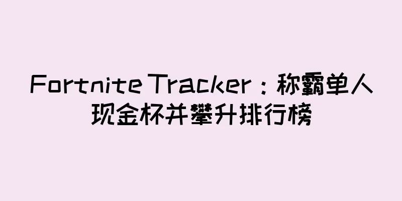 Fortnite Tracker：称霸单人现金杯并攀升排行榜